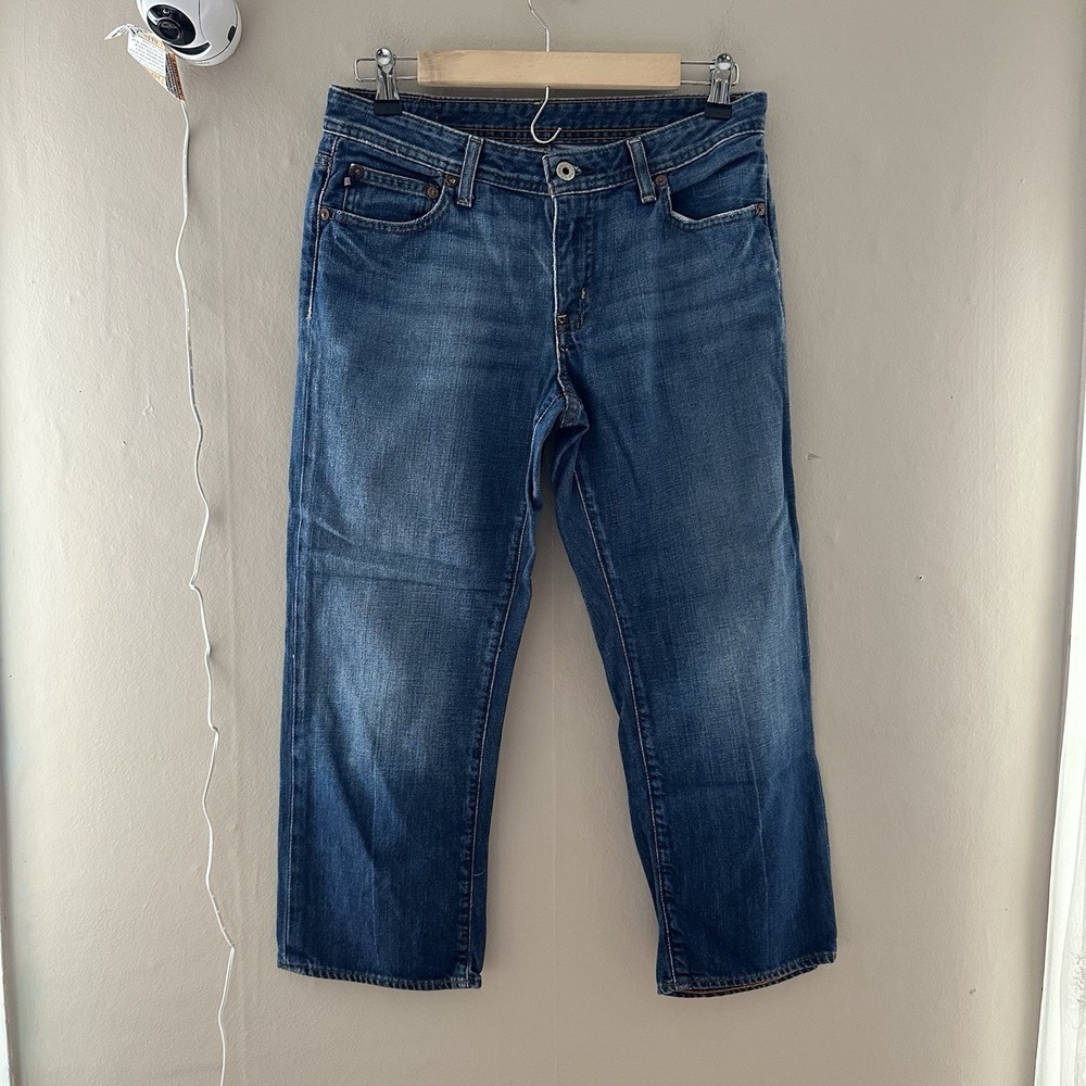 Ralph Lauren Kelly Cropped Jean Size 6 Low Rise Medium Wash Capri Denim VTG Y2K